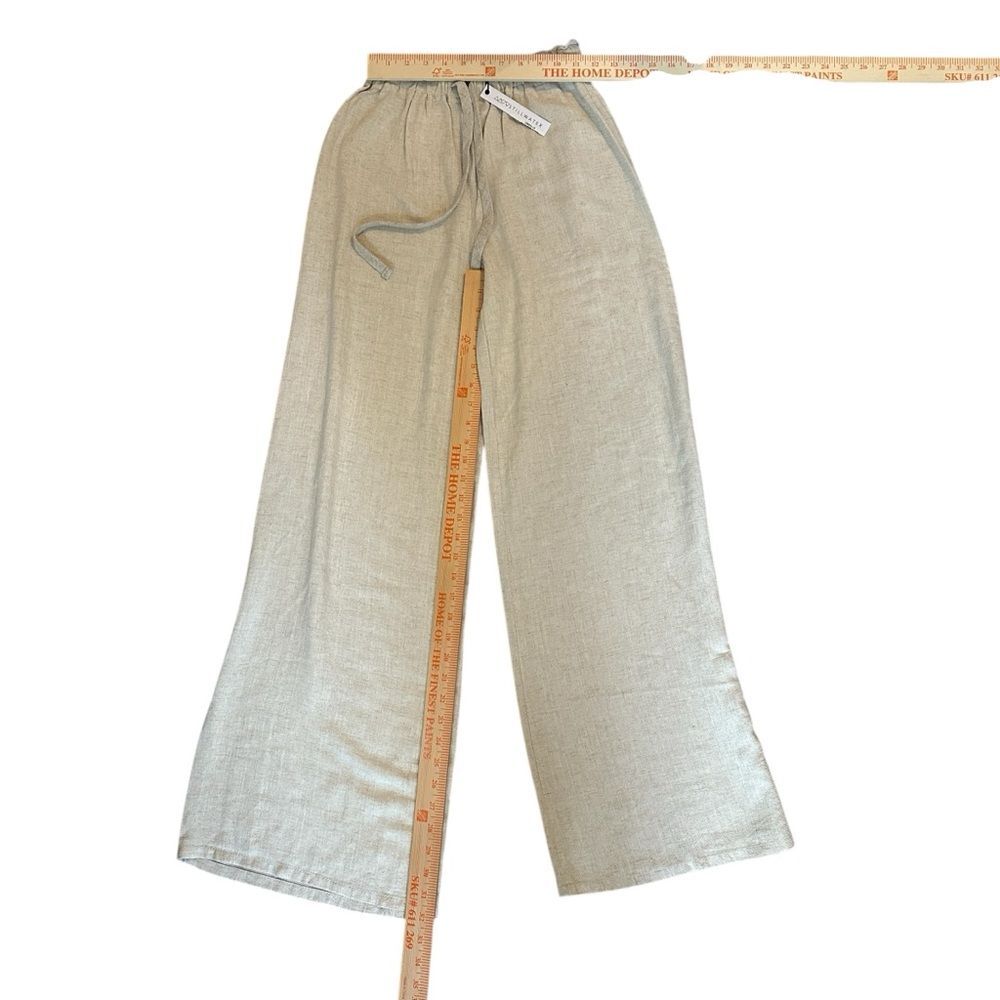 NWT Stillwater Venice Wide Leg Linen Pants Natural XS - Picture 5 of 11